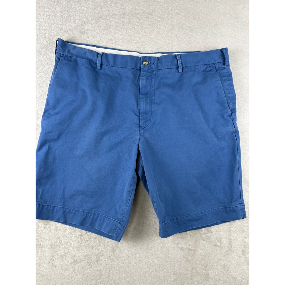 Polo Ralph Lauren Mens Stretch Slim Fit Chino Shorts Blue Size 40‎ Flat Front